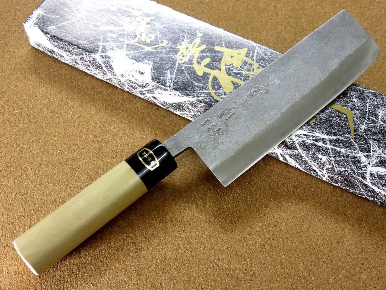 Japanese Kitchen Nakiri Vegetable Knife 160mm 6 in Nashiji VG-1 Stainless JAPAN