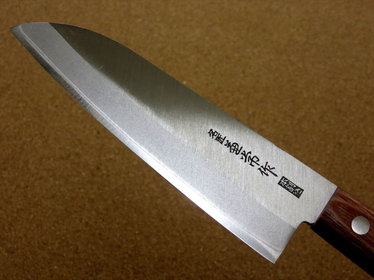 Japanese Kanetsune Kitchen Small Santoku Knife 140mm 5.5" Warikomi SEKI JAPAN