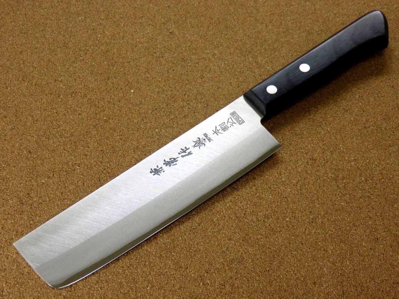 Japanese Kanetsune Kitchen Nakiri Vegetable Knife 6.5" Carbon 3 layer SEKI JAPAN