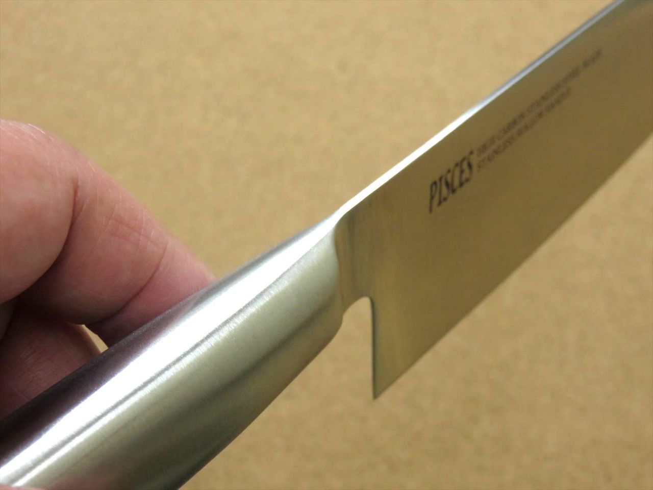 Japanese Pisces Kitchen Nakiri Vegetable Knife 6.3" Stainless Handle SEKI JAPAN