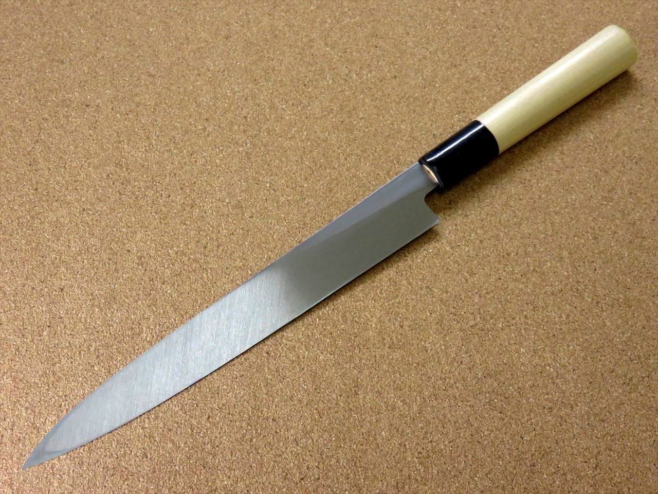 Japanese Kitchen Sashimi Yanagiba Knife 205mm 9.1 inch White Steel 3 SEKI JAPAN