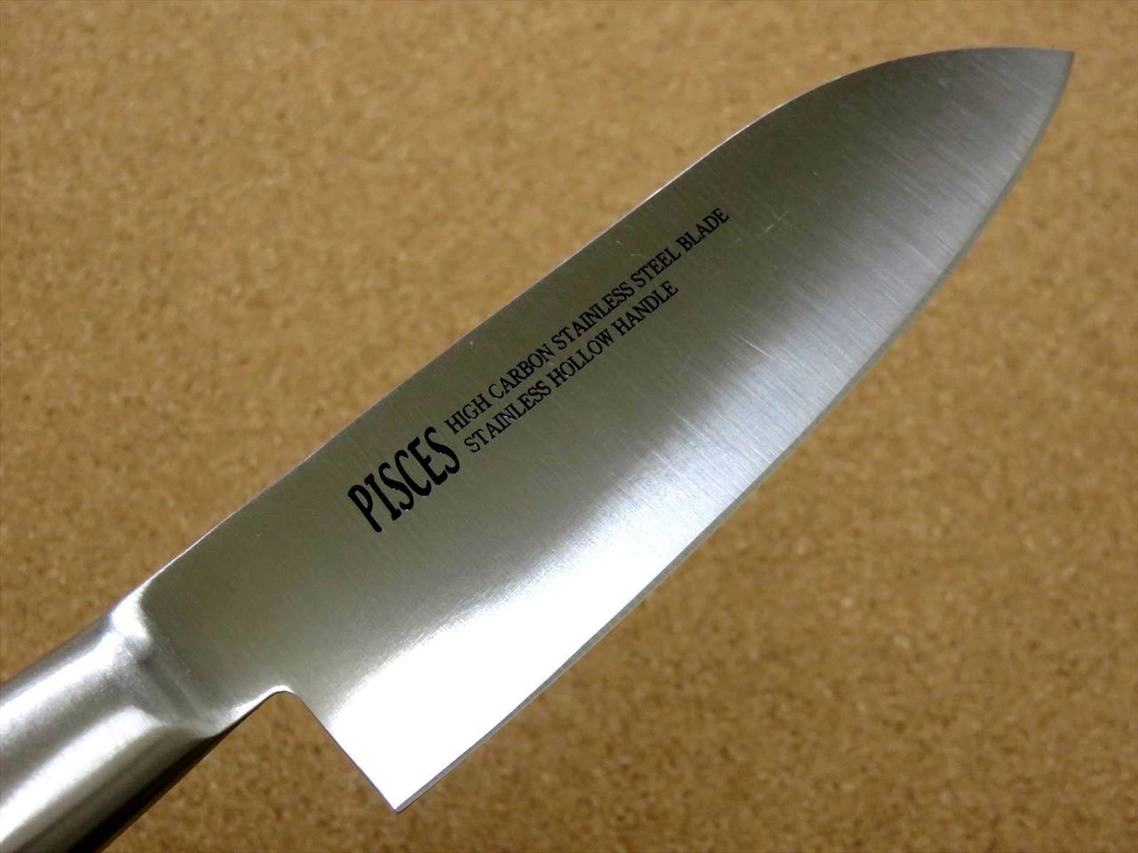 Japanese Pisces Kitchen Small Santoku Knife 5.3 inch Stainless Handle SEKI JAPAN