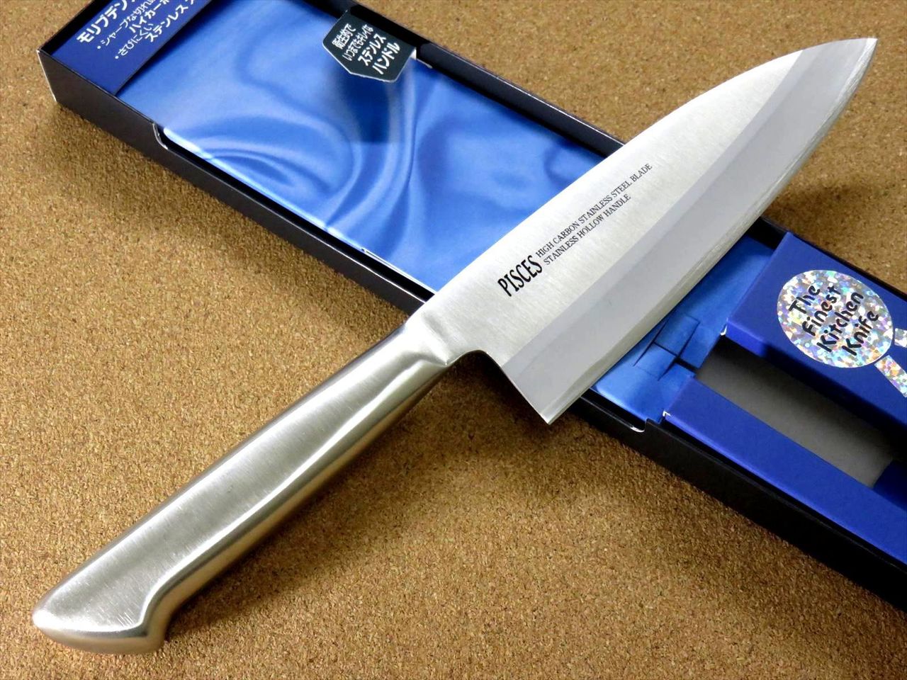 Japanese Pisces Kitchen Deba Knife 160mm 6.3 inch Stainless Handle SEKI JAPAN