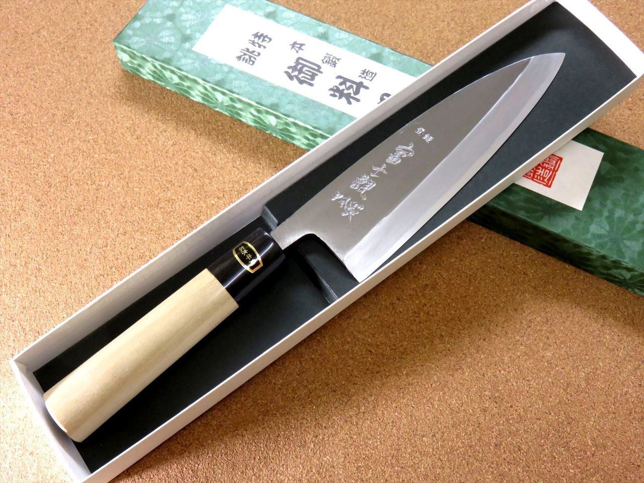 Japanese Kitchen Deba Knife 170mm 6.7 inch White Steel Shirogami #3 SEKI JAPAN
