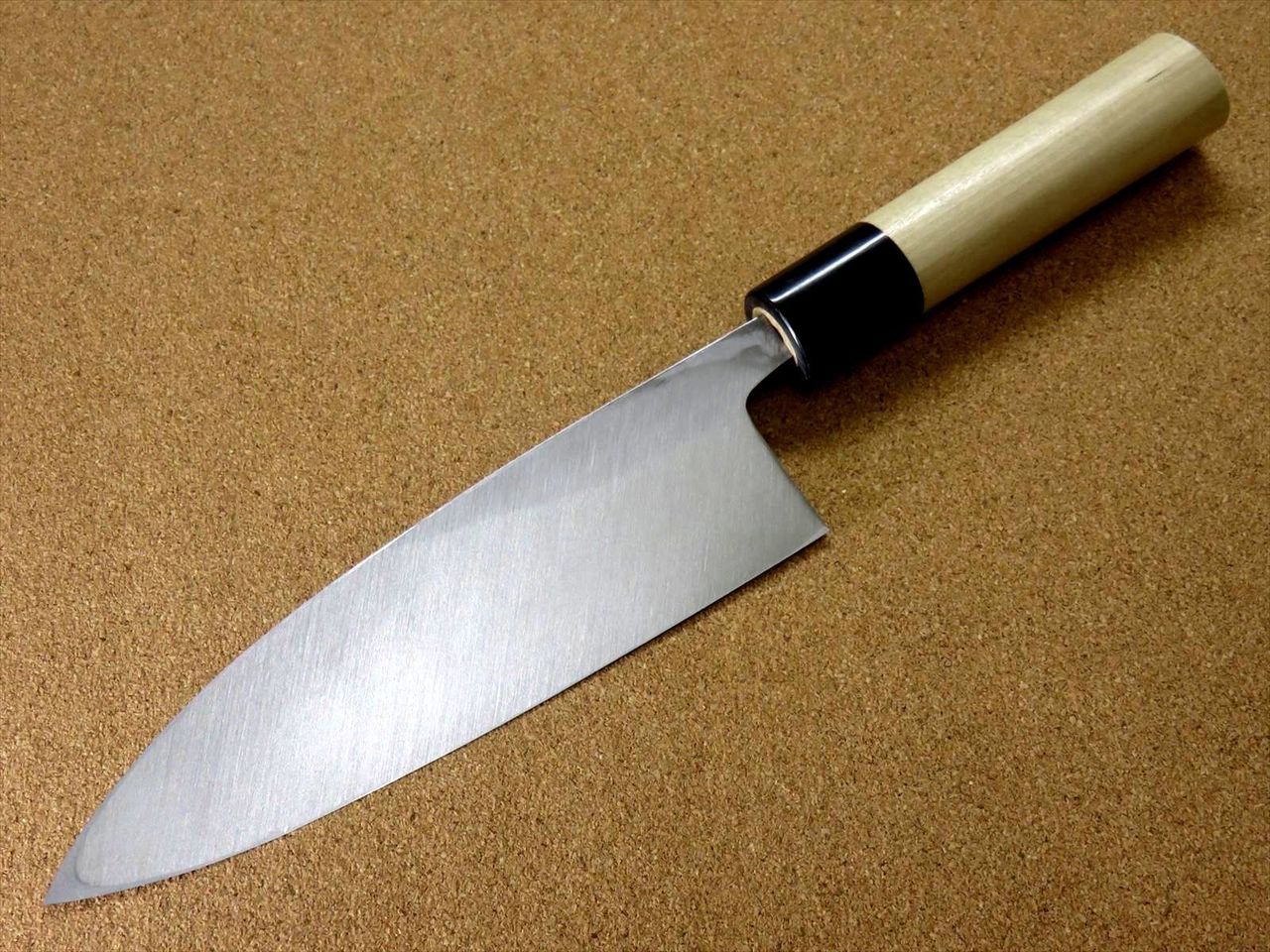 Japanese Kitchen Deba Knife 180mm 7.1 inch White Steel Shirogami #3 SEKI JAPAN