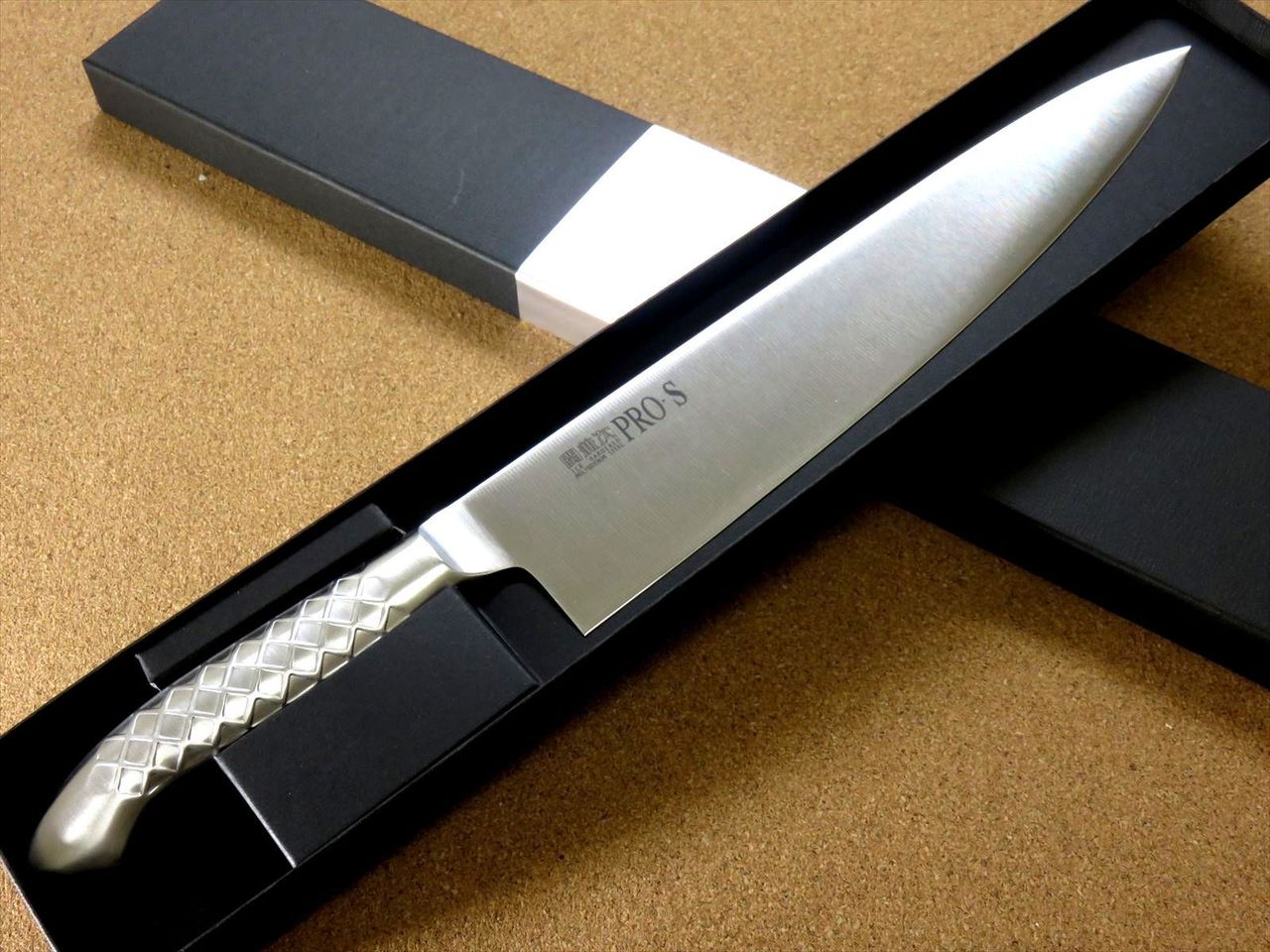 Japanese PRO-S Kitchen Gyuto Chef's Knife 10.6 inch Stainless Handle SEKI JAPAN