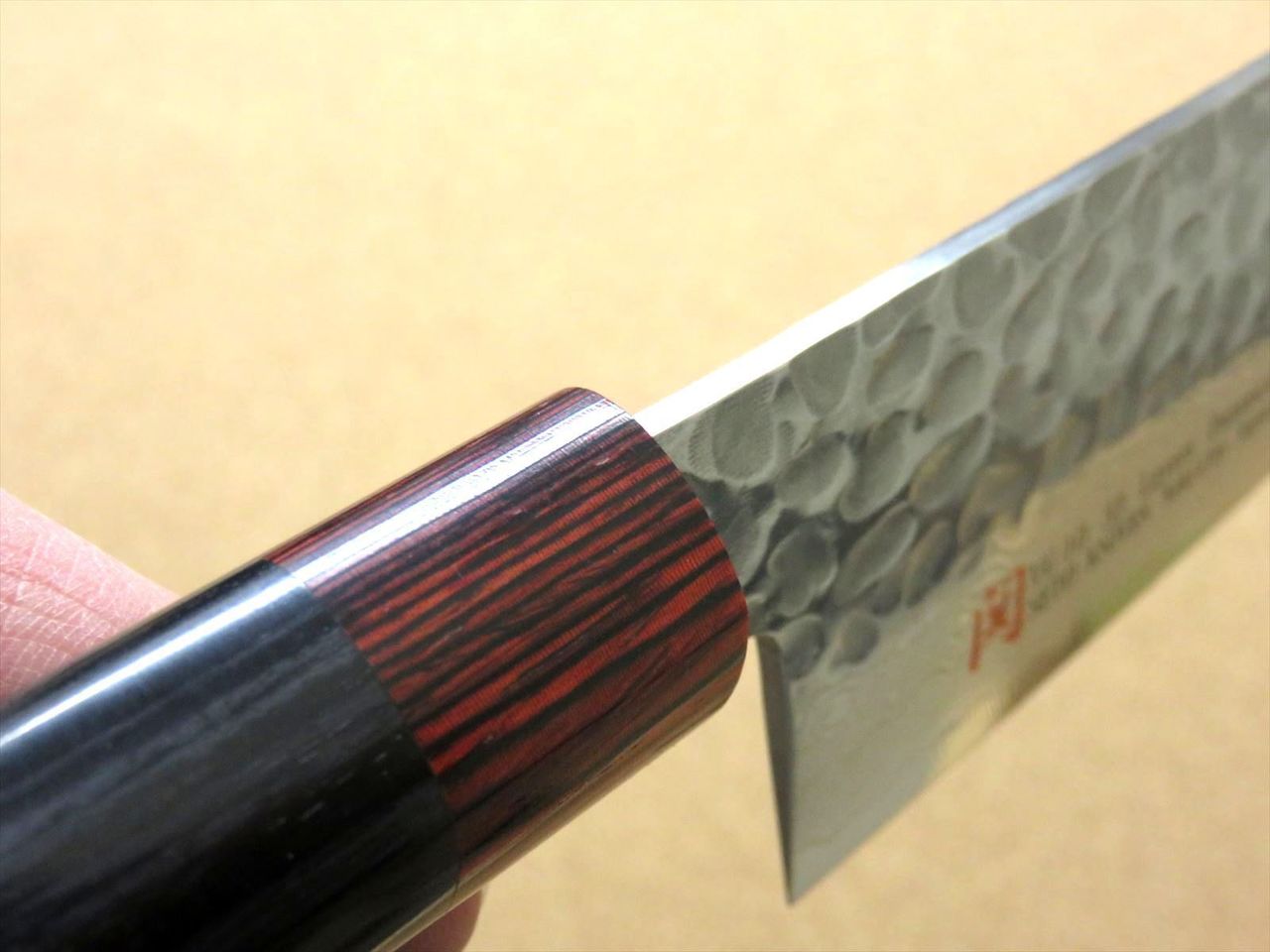 Japanese SETO ISEYA-I Kitchen Gyuto Chef Knife 8.3" Damascus Hammered SEKI JAPAN