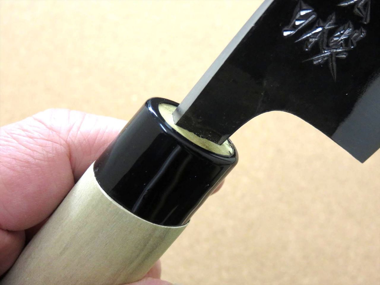 Japanese Kitchen Nakiri Vegetable Knife 6.3 inch Kuro-Uchi Blue Steel #2 JAPAN