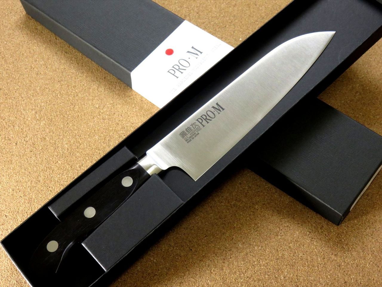 Japanese PRO-M Kitchen Santoku Knife 6.7" All purpose Meat & Fish cut SEKI JAPAN