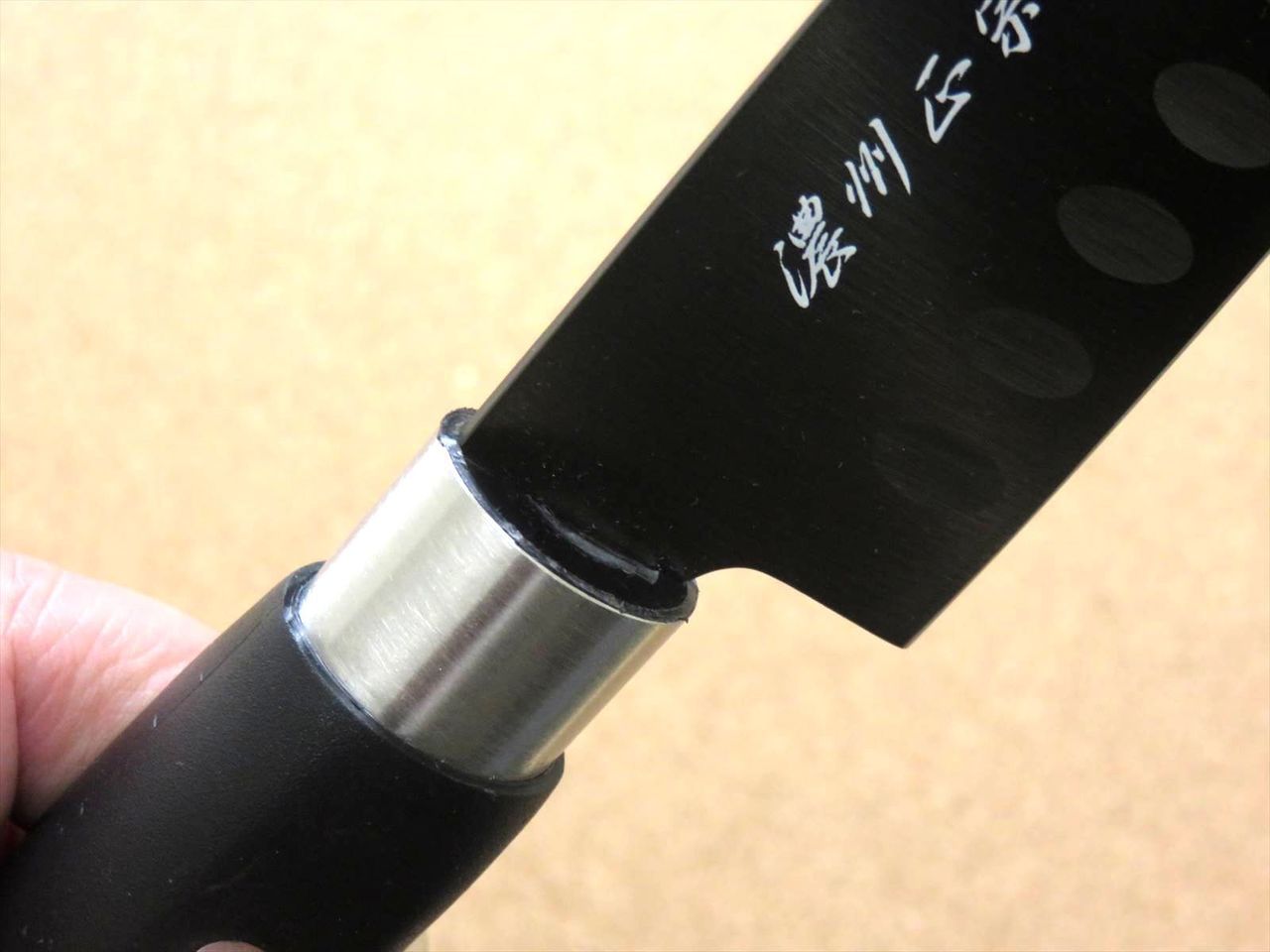 Japanese Masamune Kitchen Dimple Santoku Knife 5.9" Titanium Coating SEKI JAPAN