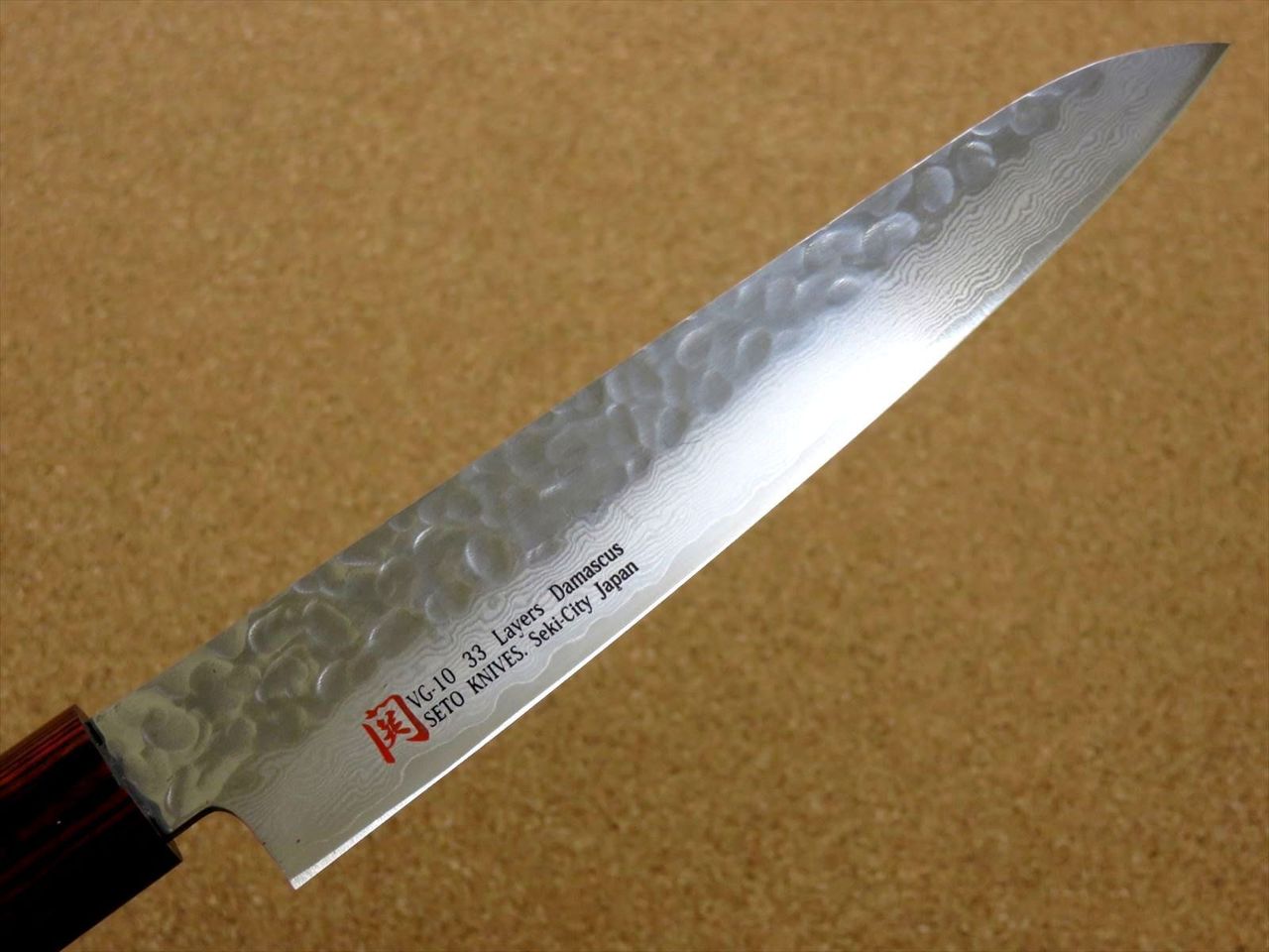 Japanese SETO ISEYA-I Kitchen Petty Utility Knife 5.9" Damascus Hammered JAPAN
