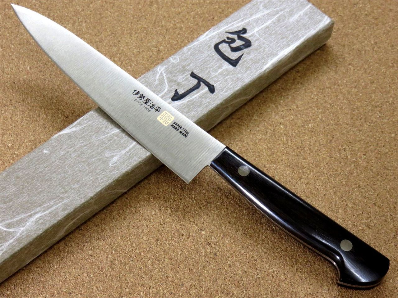 Japanese SETO ISEYA-D Kitchen Petty Utility Knife 5.9" Black packer SEKI JAPAN