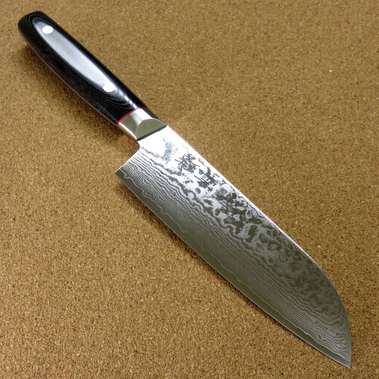 Japanese SAIUN Kitchen Santoku Knife 170mm 6.7 inch VG-10 Damascus SEKI JAPAN