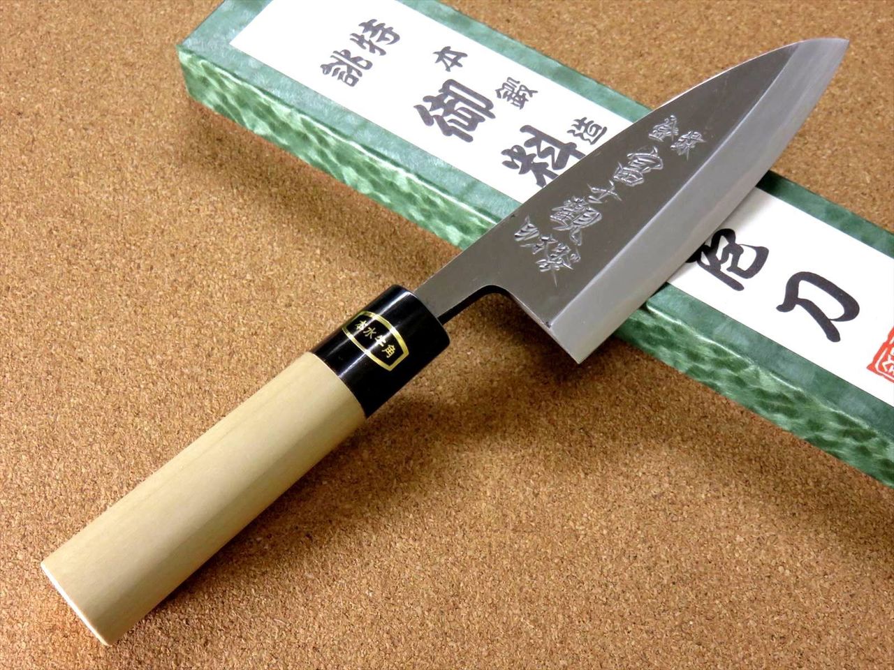 Japanese Kitchen Deba Knife 120mm 4.7 inch White Steel Shirogami #3 SEKI JAPAN