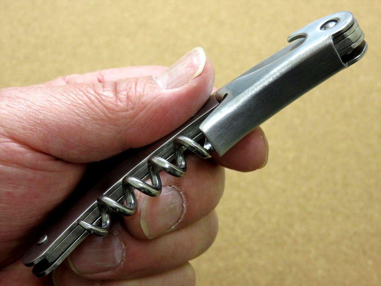 Japanese Sommelier Knife Corkscrew Wine Bottle Opener All Stainless SEKI JAPAN