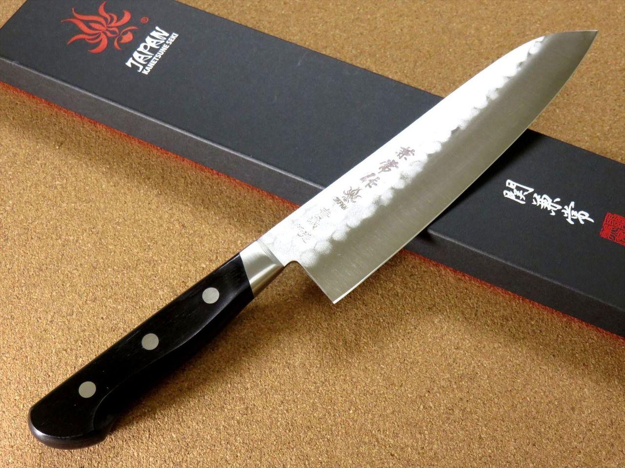 Japanese Kanetsune Kitchen Gyuto Chef Knife 7.9" Carbon Blue Steel #2 SEKI JAPAN
