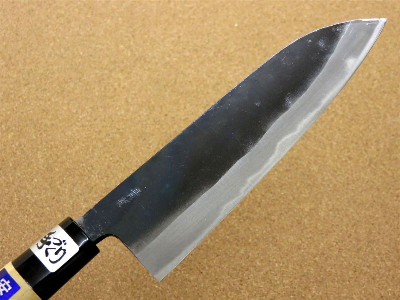 Japanese Kitchen Santoku Knife 6.5 inch Blue Steel #2 (No maker mark) SEKI JAPAN