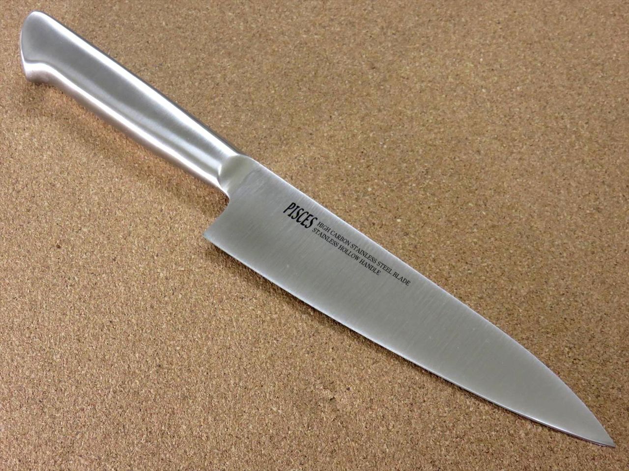 Japanese Pisces Kitchen Gyuto Chef's Knife 7.1 inch Stainless Handle SEKI JAPAN