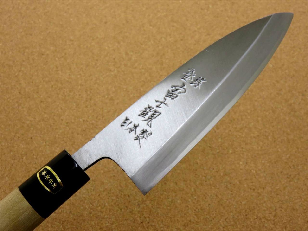 Japanese Kitchen Deba Knife 150mm 5.9 inch White Steel Shirogami #3 SEKI JAPAN