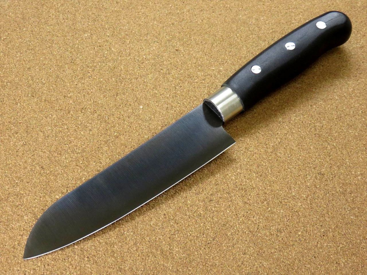 Japanese Masamune Kitchen Dimple Santoku Knife 5.9" Titanium Coating SEKI JAPAN