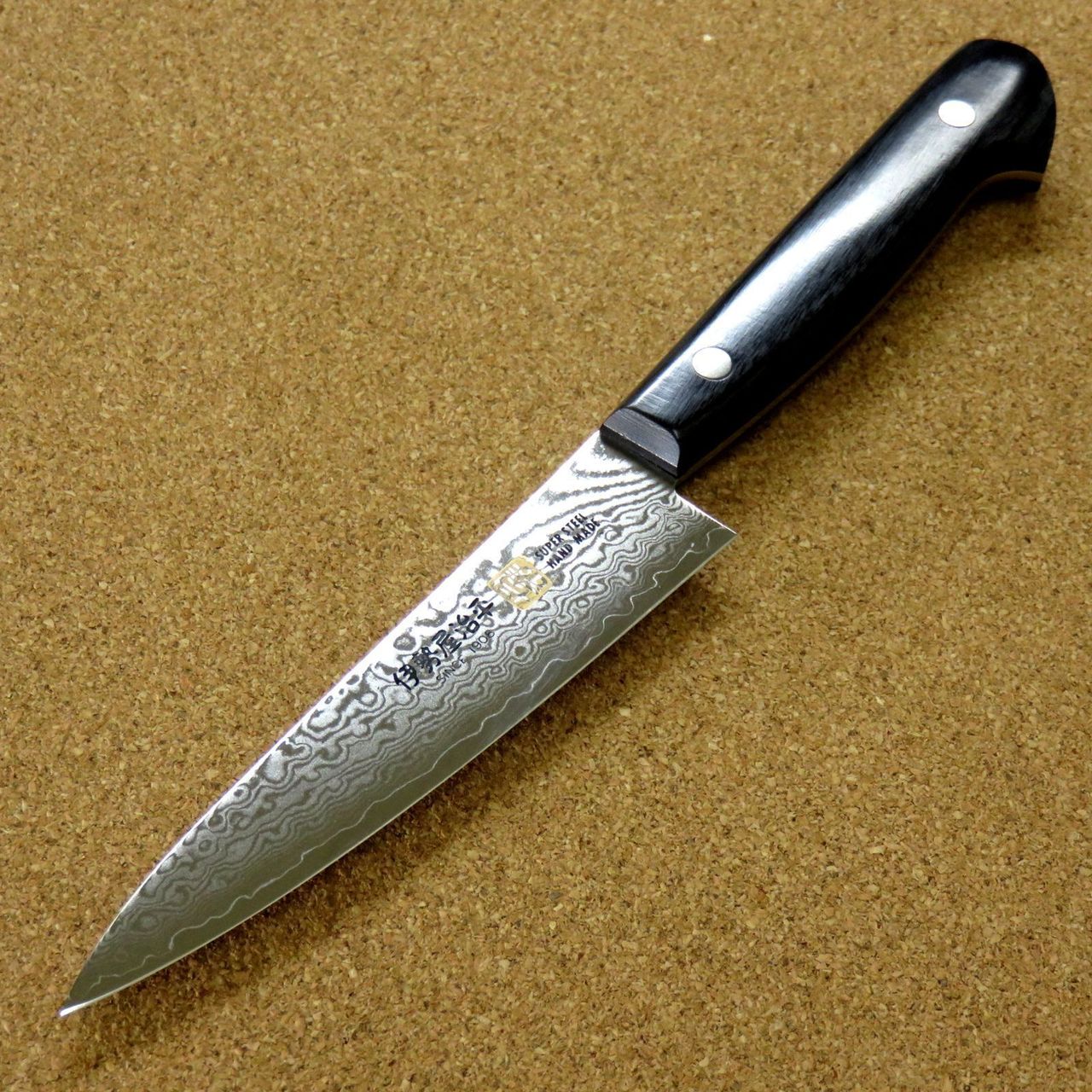 Japanese SETO ISEYA-G Kitchen Petty Utility Knife 4.7" VG-10 Damascus SEKI JAPAN