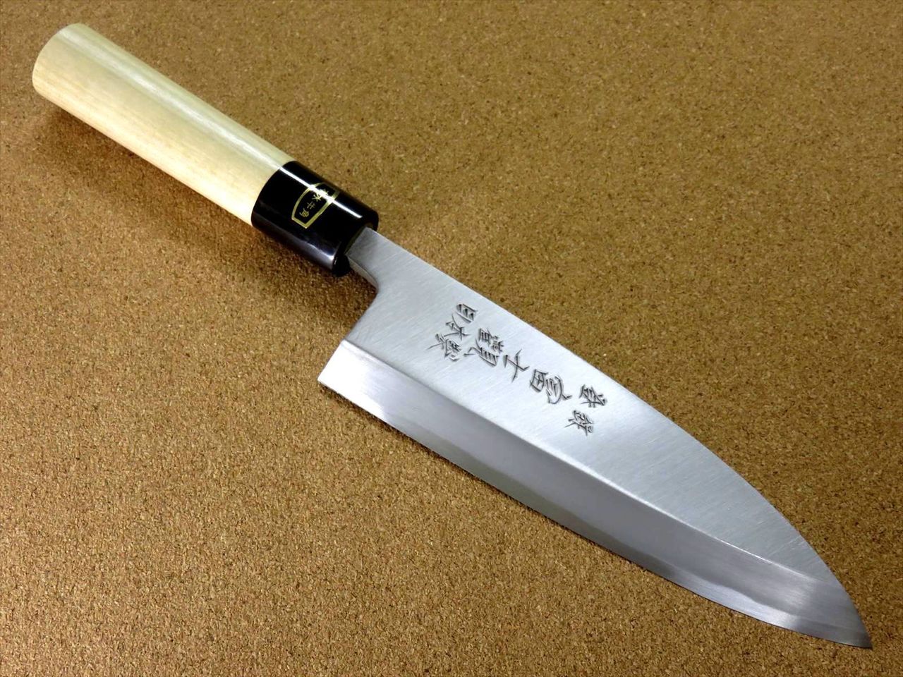 Japanese Kitchen Deba Knife 180mm 7.1 inch White Steel Shirogami #3 SEKI JAPAN