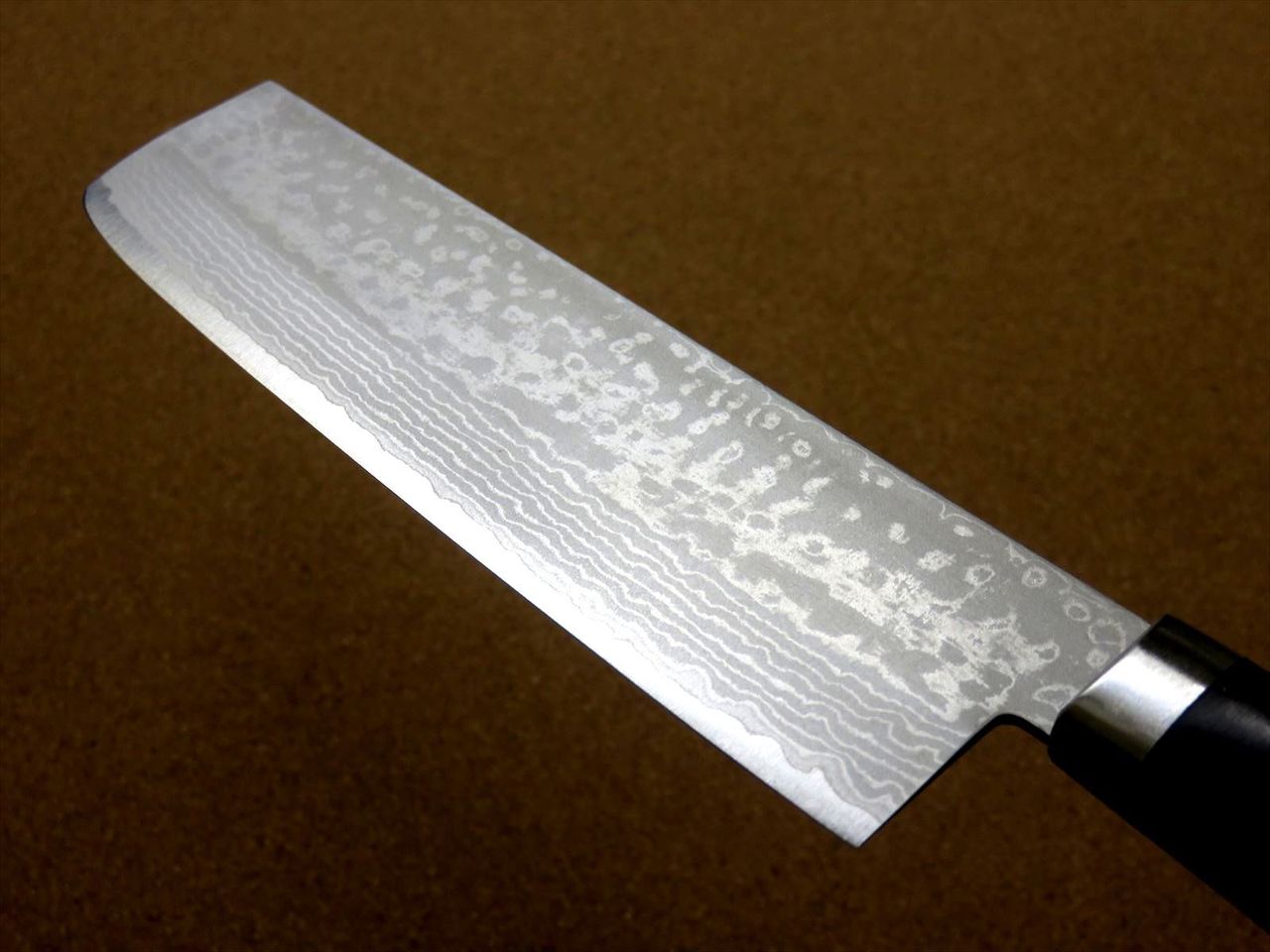 Japanese Kitchen Nakiri Vegetable Knife 165mm VG10 Damascus 17 Layers SEKI JAPAN