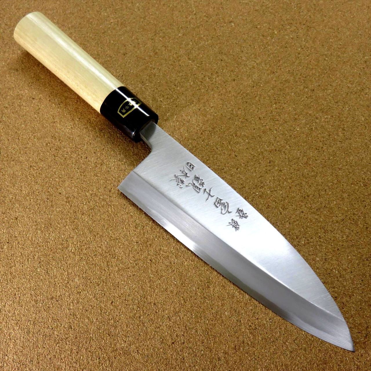 Japanese Kitchen Deba Knife 180mm 7.1 inch White Steel Shirogami #3 SEKI JAPAN