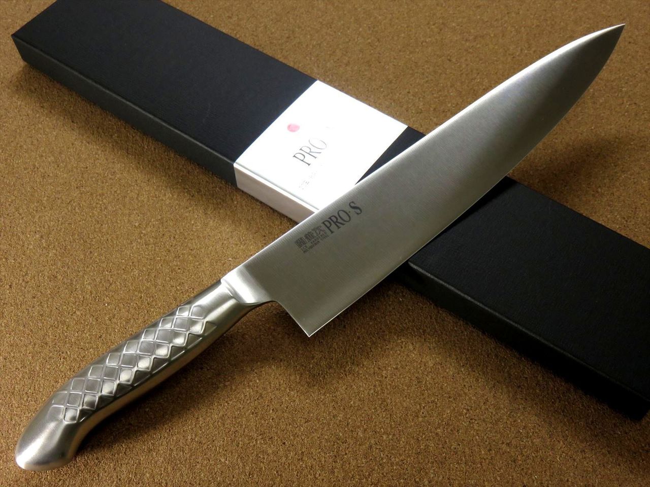 Japanese PRO-S Kitchen Gyuto Chef's Knife 10.6 inch Stainless Handle SEKI JAPAN