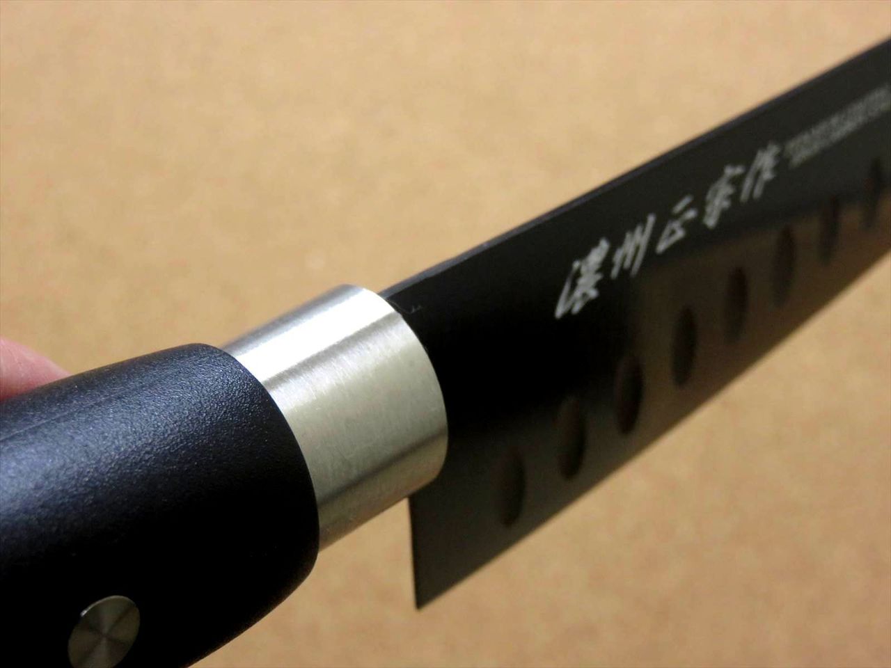 Japanese Masamune Kitchen Dimple Chef's Knife 6.7" Titanium Coating SEKI JAPAN