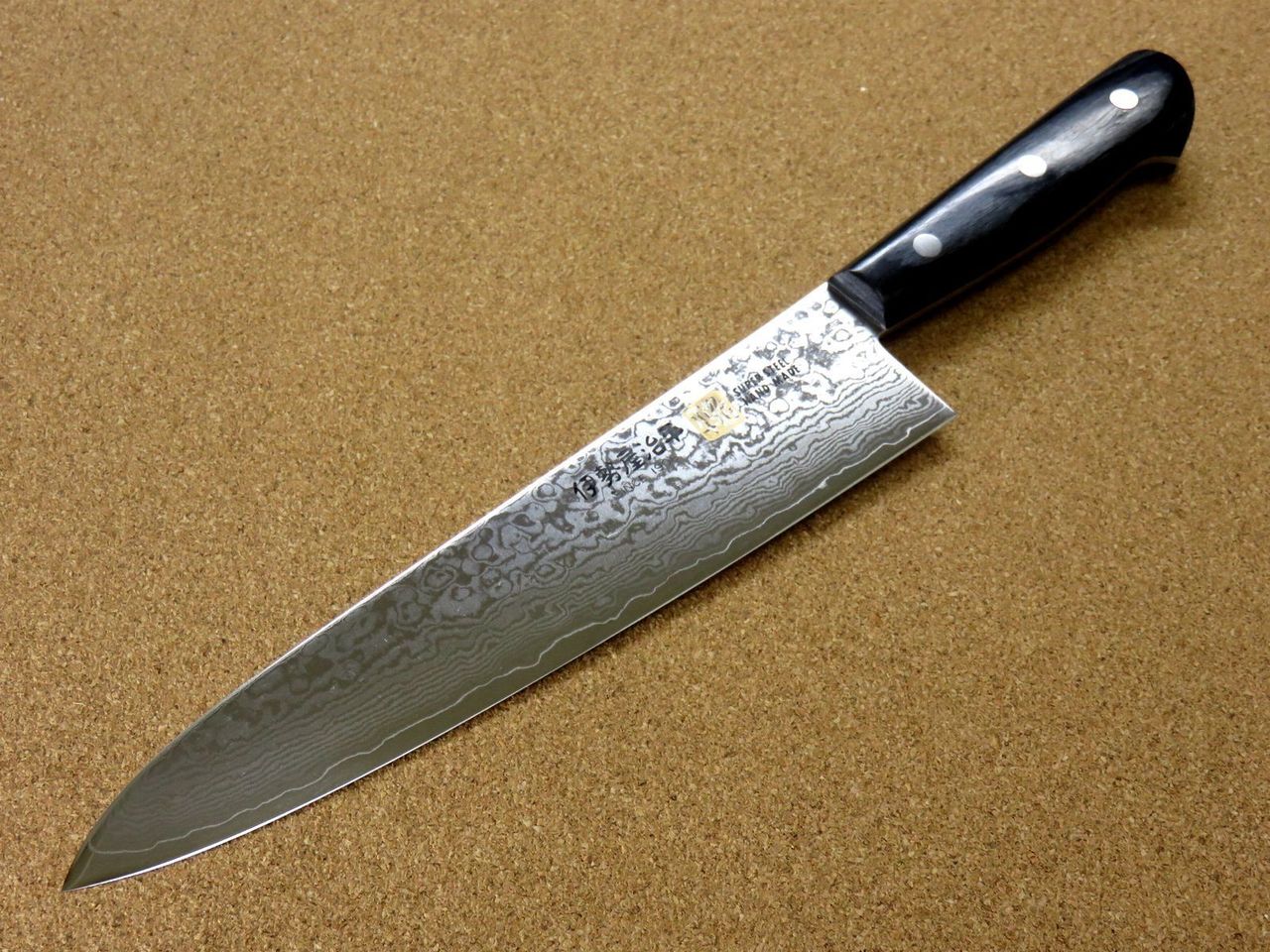 Japanese SETO ISEYA-G Kitchen Gyuto Chef's Knife 8.3" VG-10 Damascus SEKI JAPAN