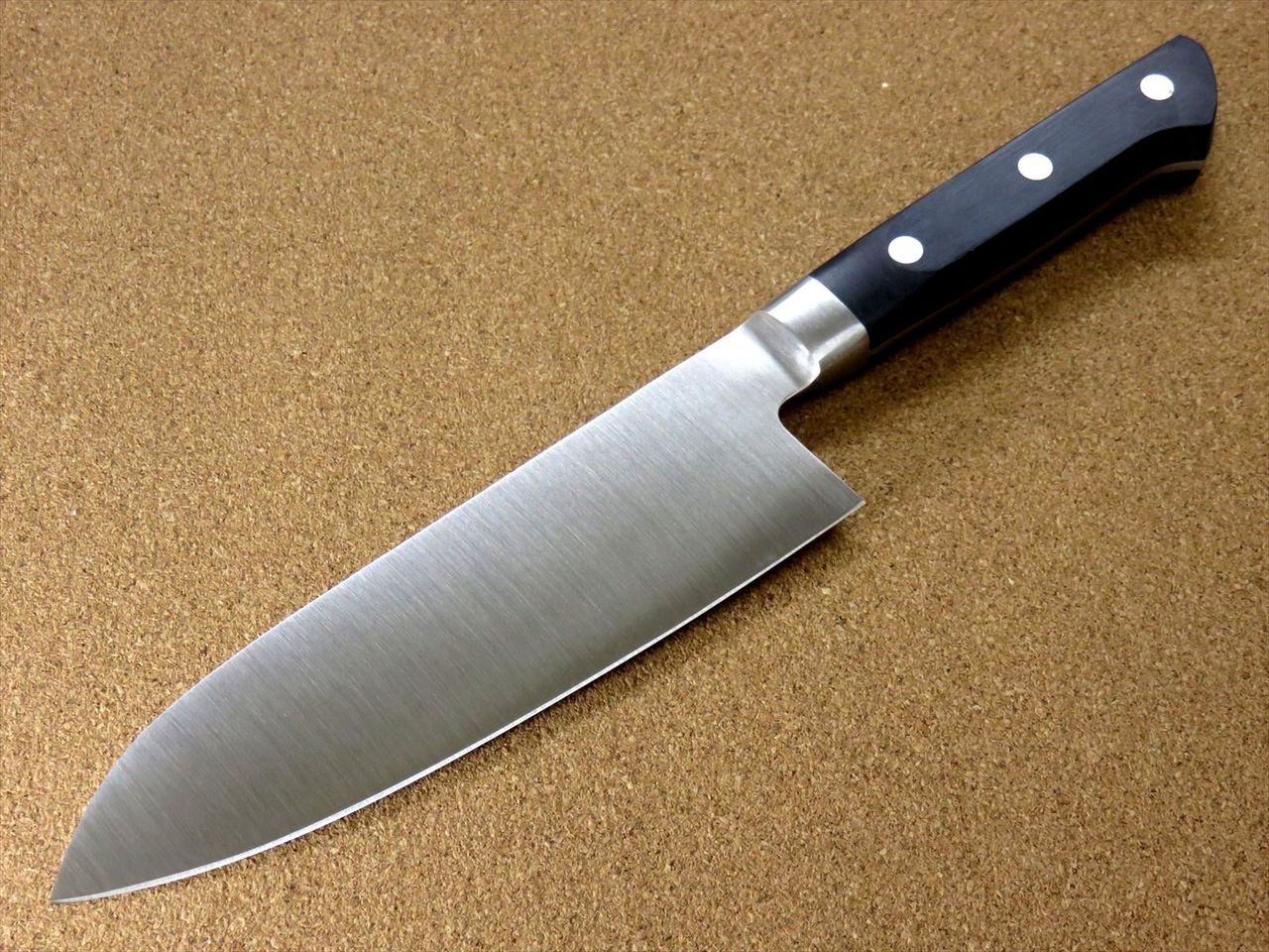 Japanese Masamune Kitchen Santoku Knife 170mm 6.7 inch Bolster Handle SEKI JAPAN