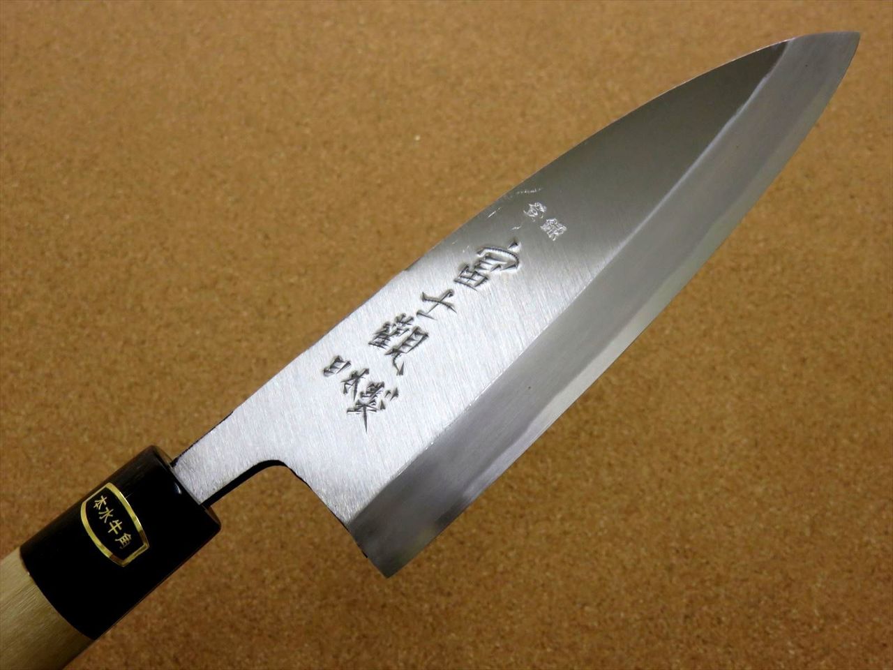 Japanese Kitchen Deba Knife 170mm 6.7 inch White Steel Shirogami #3 SEKI JAPAN