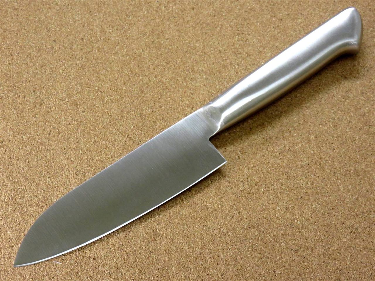 Japanese Pisces Kitchen Small Santoku Knife 5.3 inch Stainless Handle SEKI JAPAN