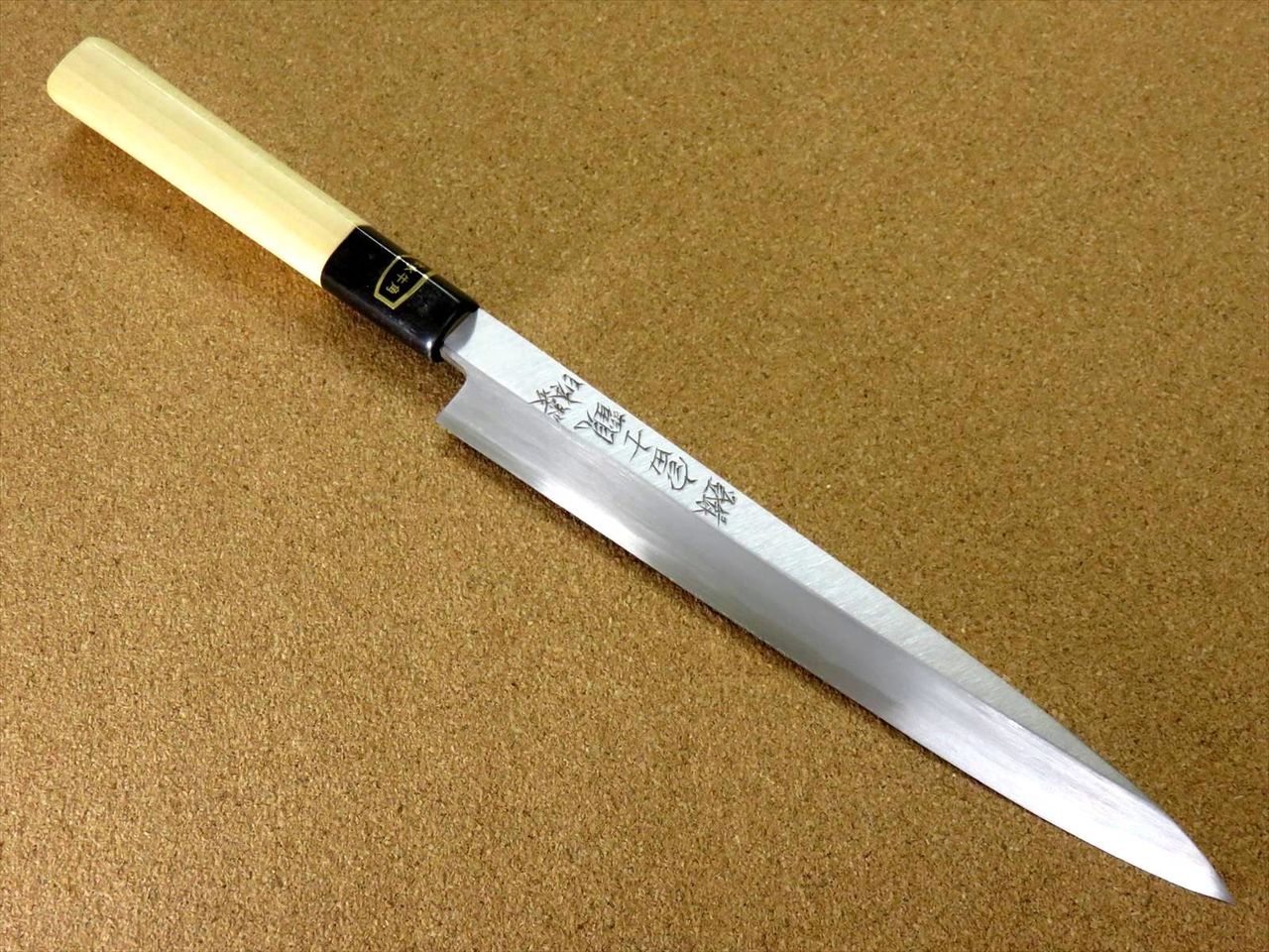 Japanese Kitchen Sashimi Yanagiba Knife 205mm 9.1 inch White Steel 3 SEKI JAPAN