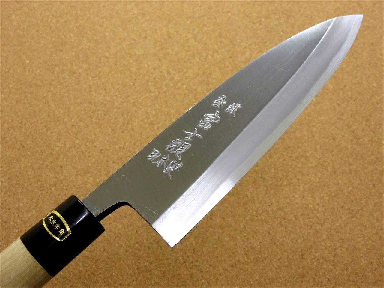Japanese Kitchen Deba Knife 180mm 7.1 inch White Steel Shirogami #3 SEKI JAPAN