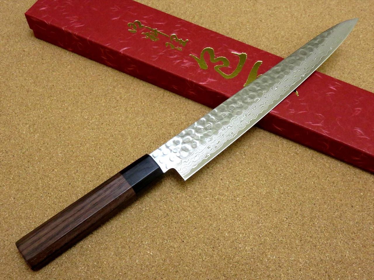 Japanese Kitchen Sujihiki Slicing Knife 240mm 9.4 inch Damascus 45 Layers JAPAN