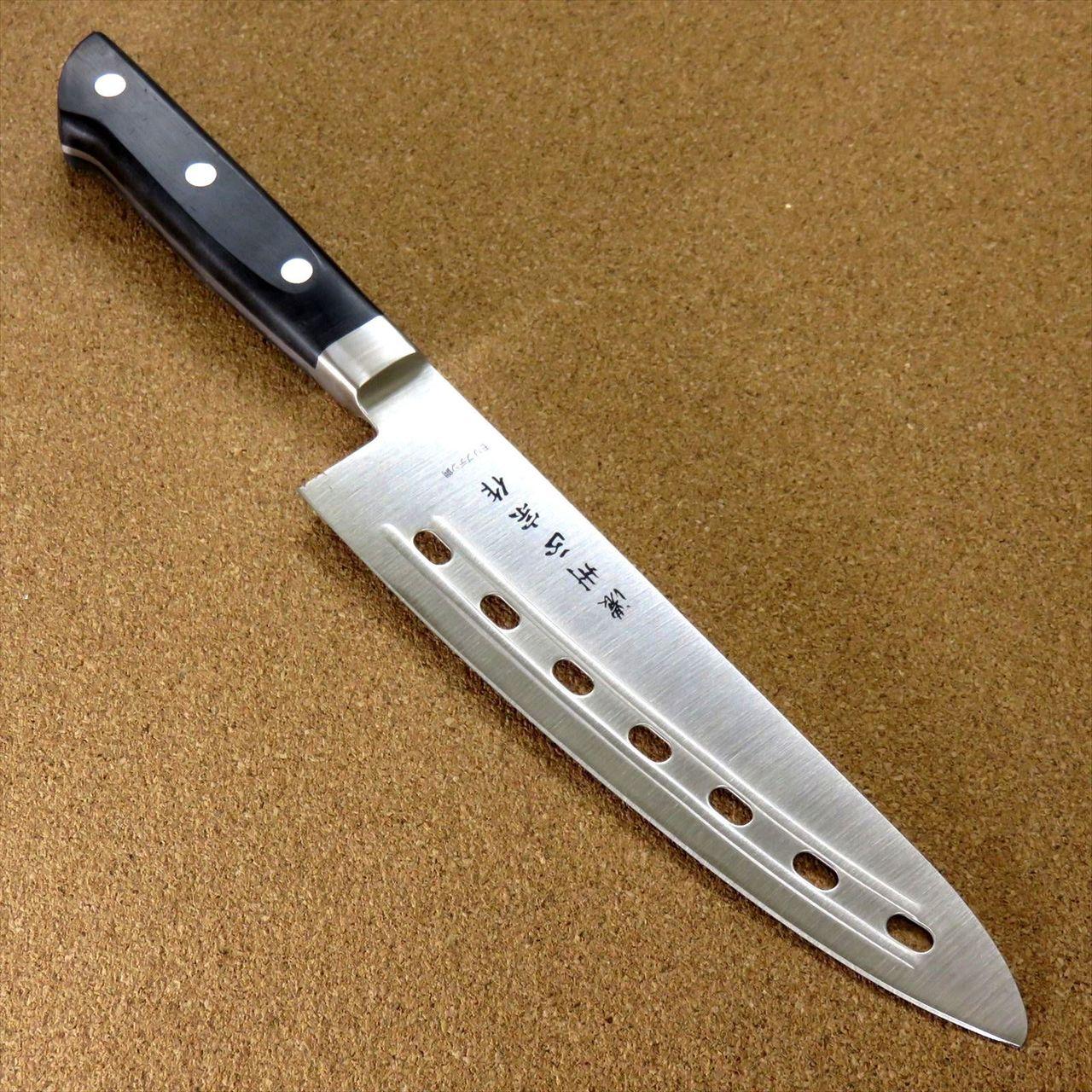 Japanese Masamune Kitchen Perforated Gyuto Chef's Knife 7.1" Bolster SEKI JAPAN