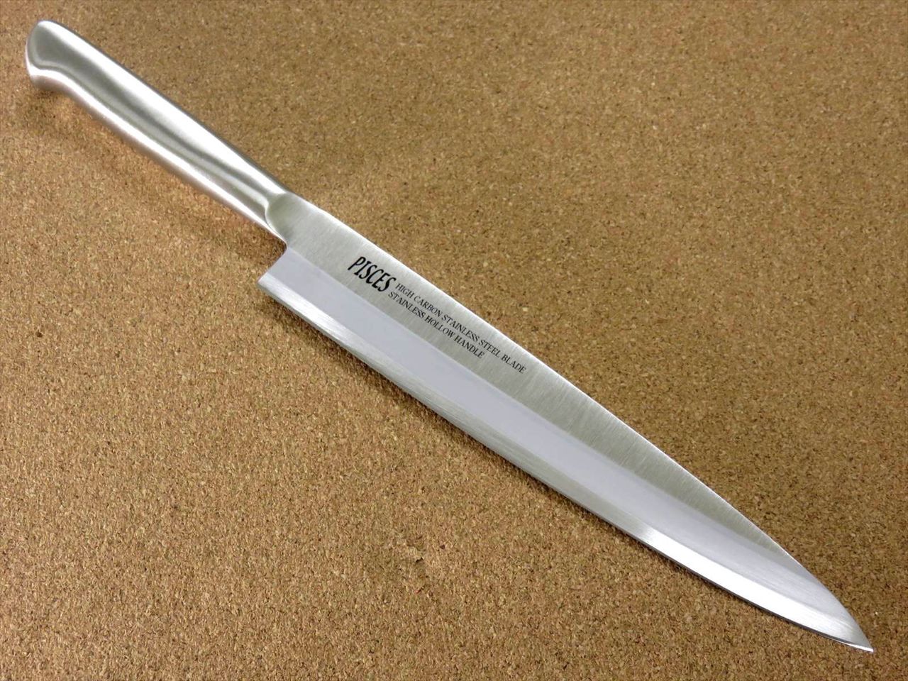 Japanese Pisces Kitchen Sashimi Yanagiba Knife 7.9" Stainless Handle SEKI JAPAN