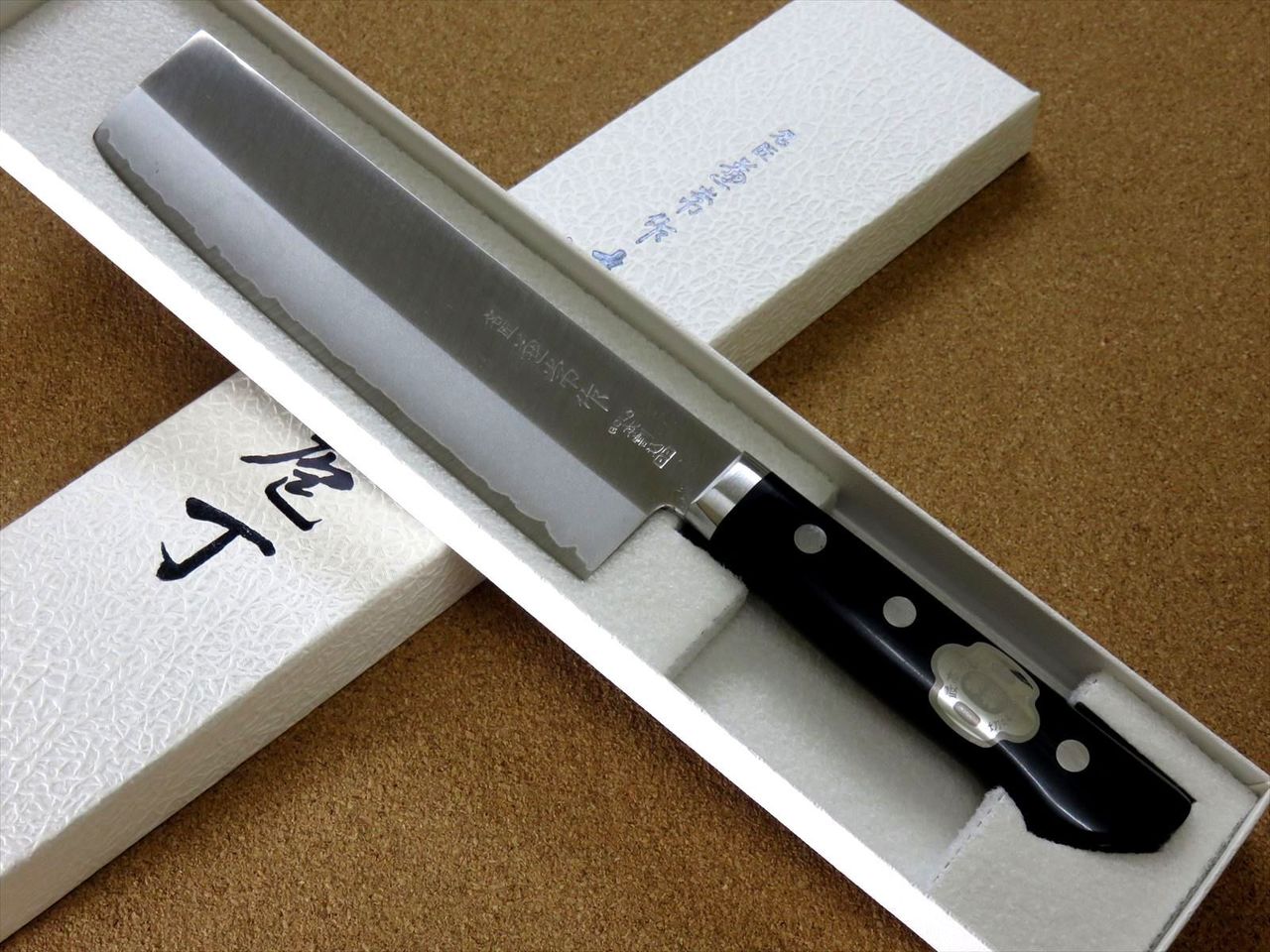 Japanese Kanetsune Kitchen Nakiri Knife 165mm 6.5 inch VG10 3 layers SEKI JAPAN