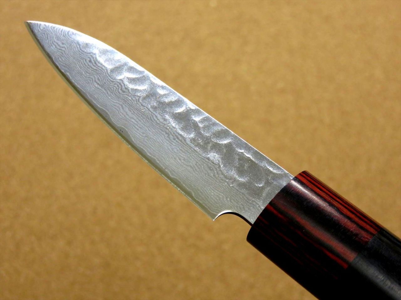 Japanese SETO ISEYA-I Kitchen Fruit Paring Knife 3" Damascus Hammered SEKI JAPAN