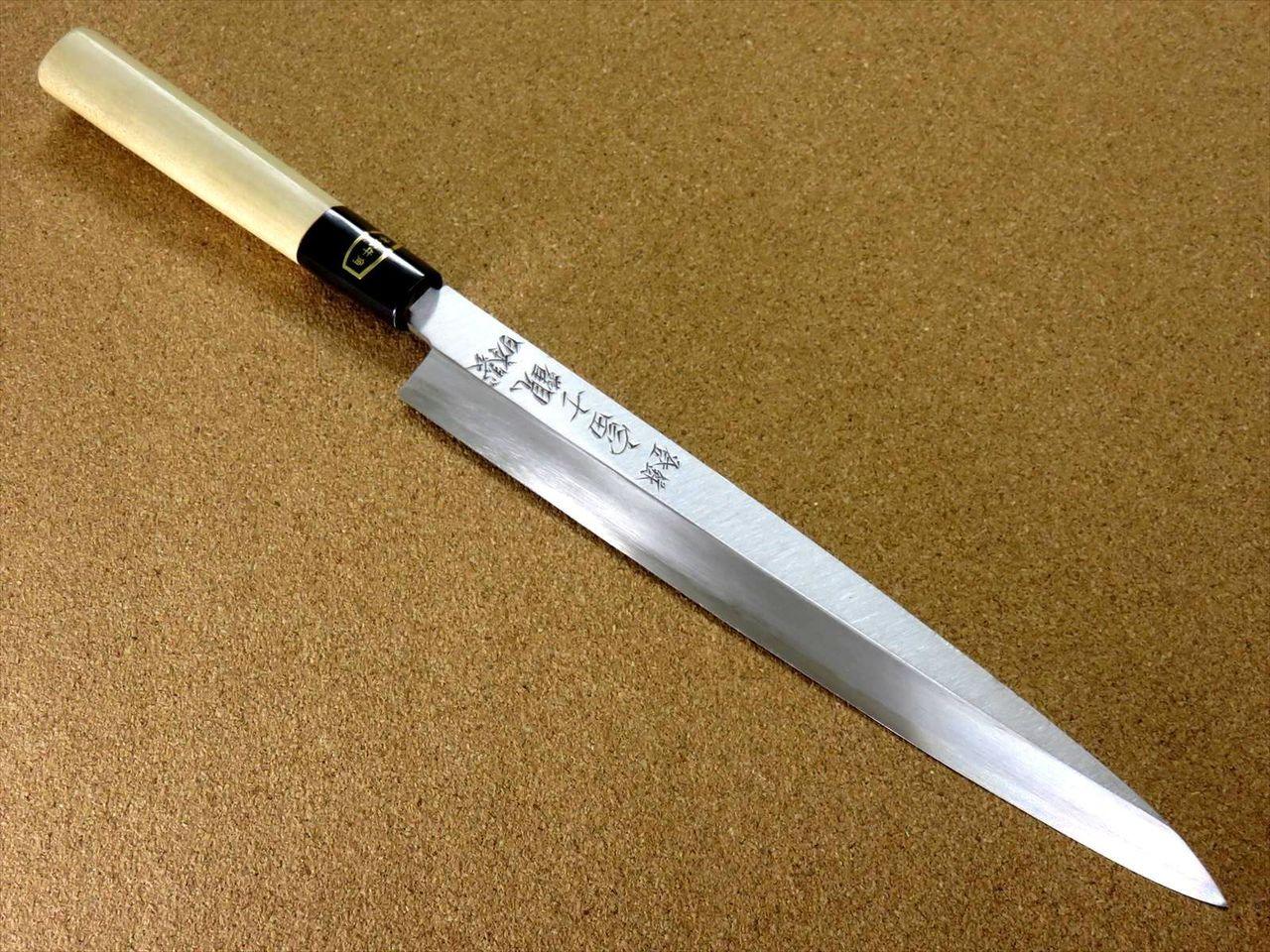 Japanese Kitchen Sashimi Yanagiba Knife 235mm 9.3 inch White Steel 3 SEKI JAPAN