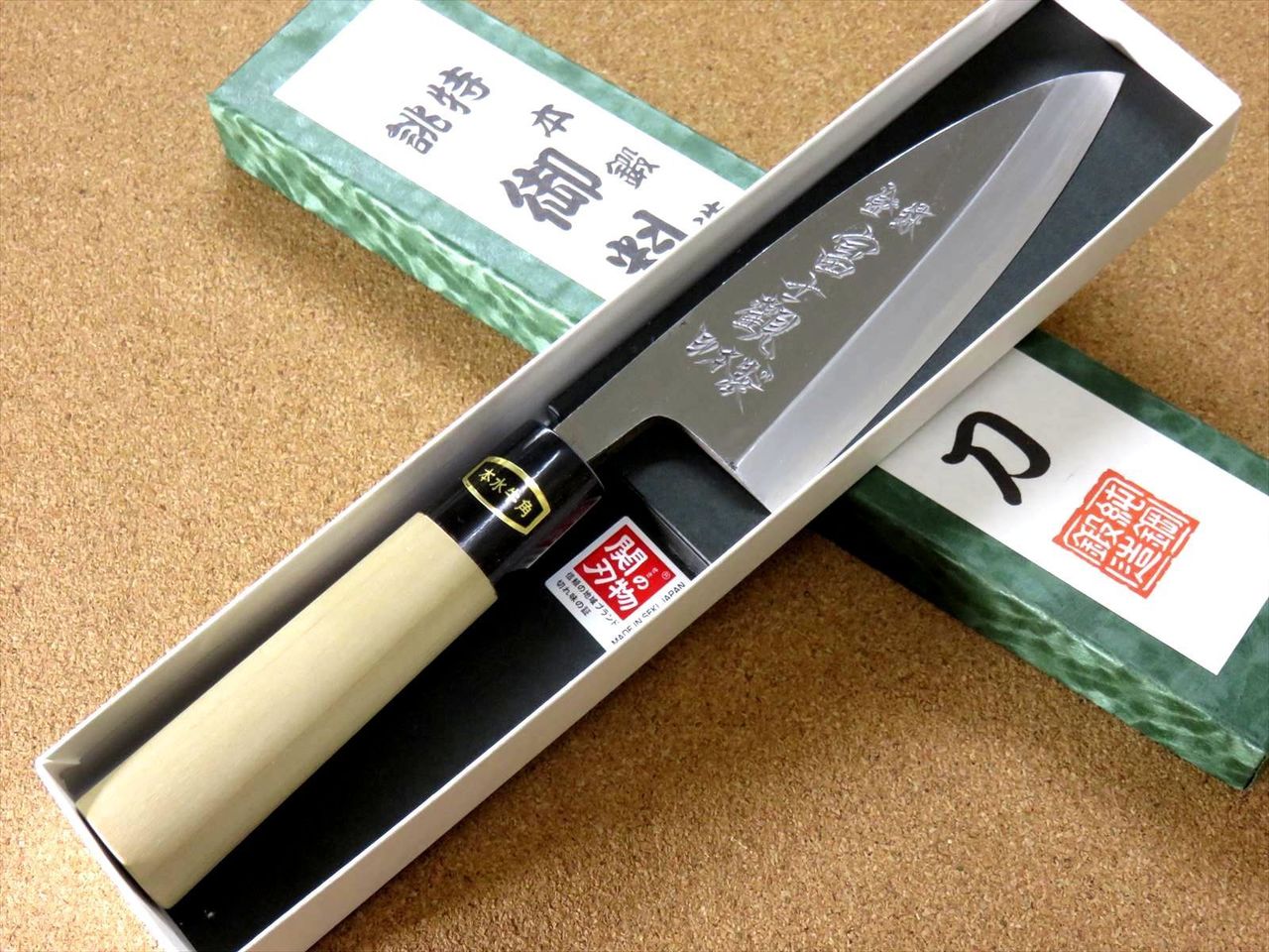 Japanese Kitchen Deba Knife 120mm 4.7 inch White Steel Shirogami #3 SEKI JAPAN