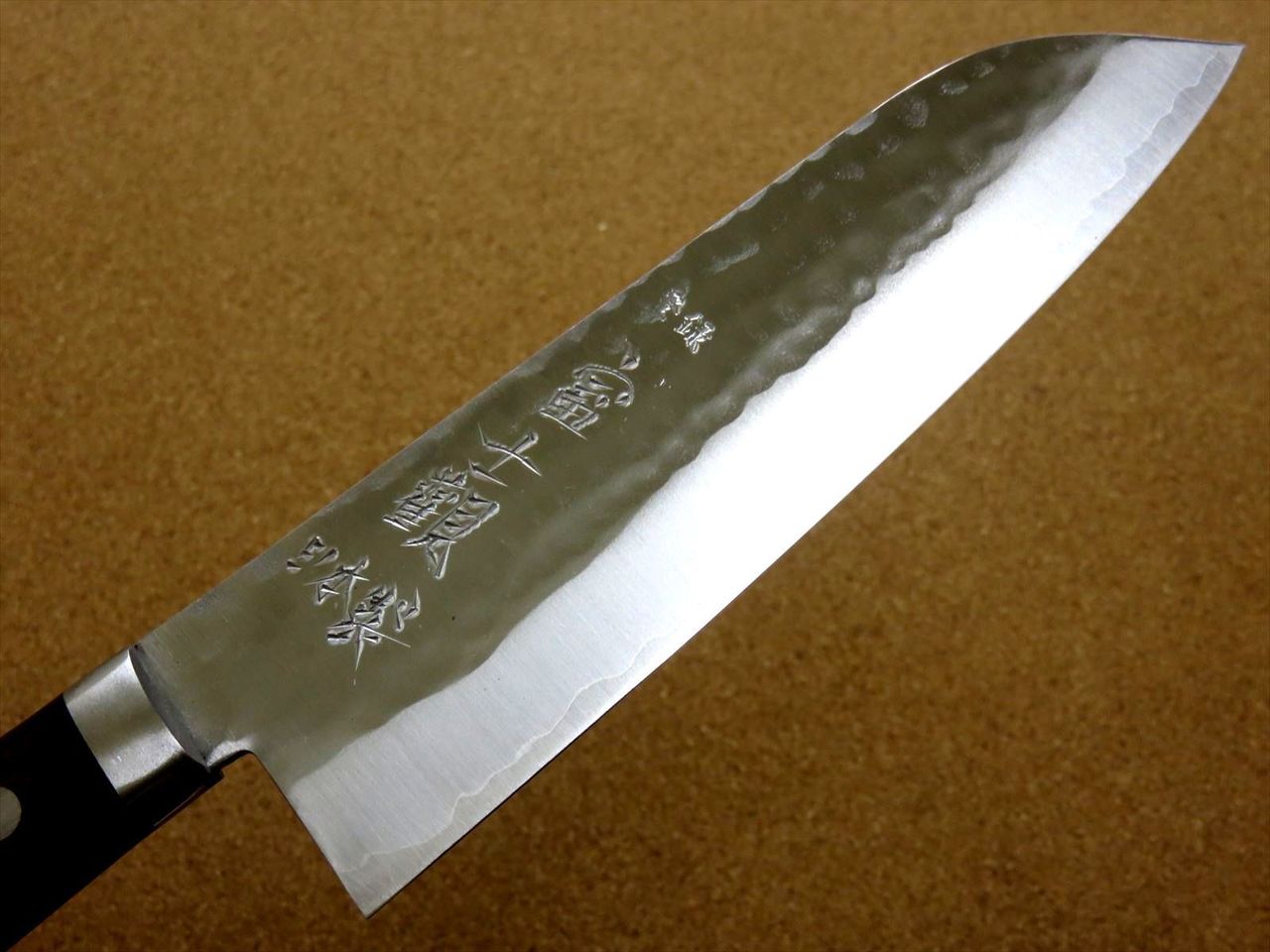 Japanese Kitchen Santoku Knife 170mm 6.7 inch 3 Layers Hammered Bolster JAPAN