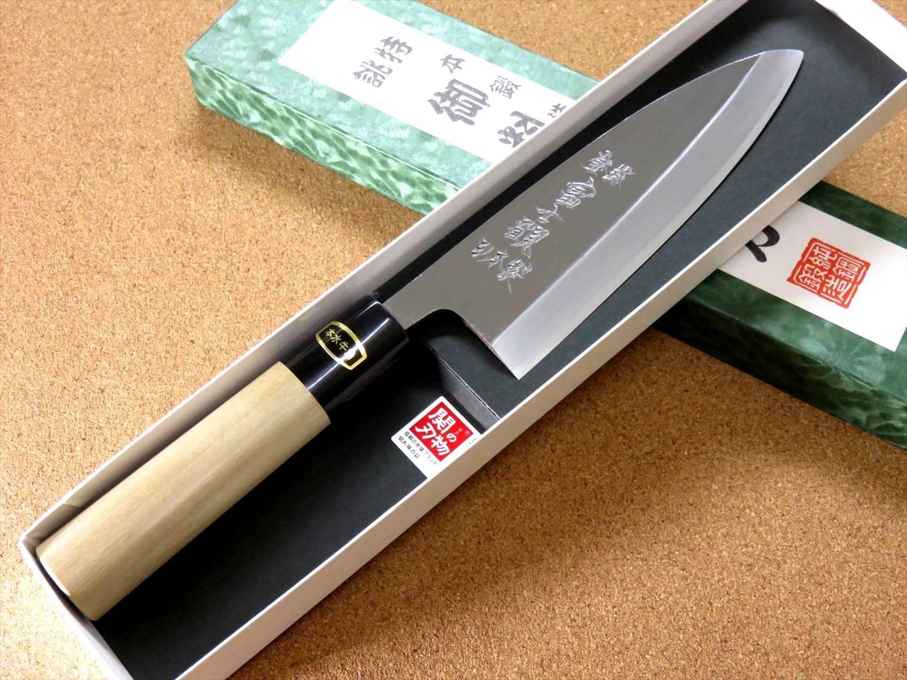 Japanese Kitchen Deba Knife 150mm 5.9 inch White Steel Shirogami #3 SEKI JAPAN