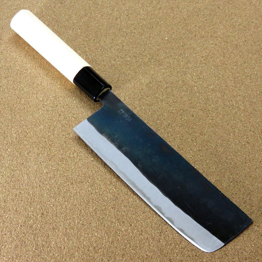 Japanese Kitchen Nakiri Vegetable Knife 6.5" Sirogami (No maker mark) SEKI JAPAN