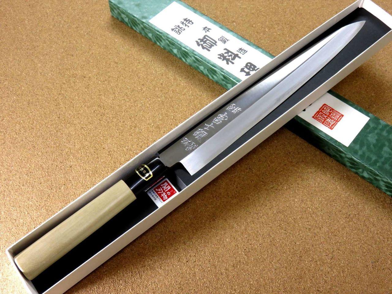 Japanese Kitchen Sashimi Yanagiba Knife 235mm 9.3 inch White Steel 3 SEKI JAPAN