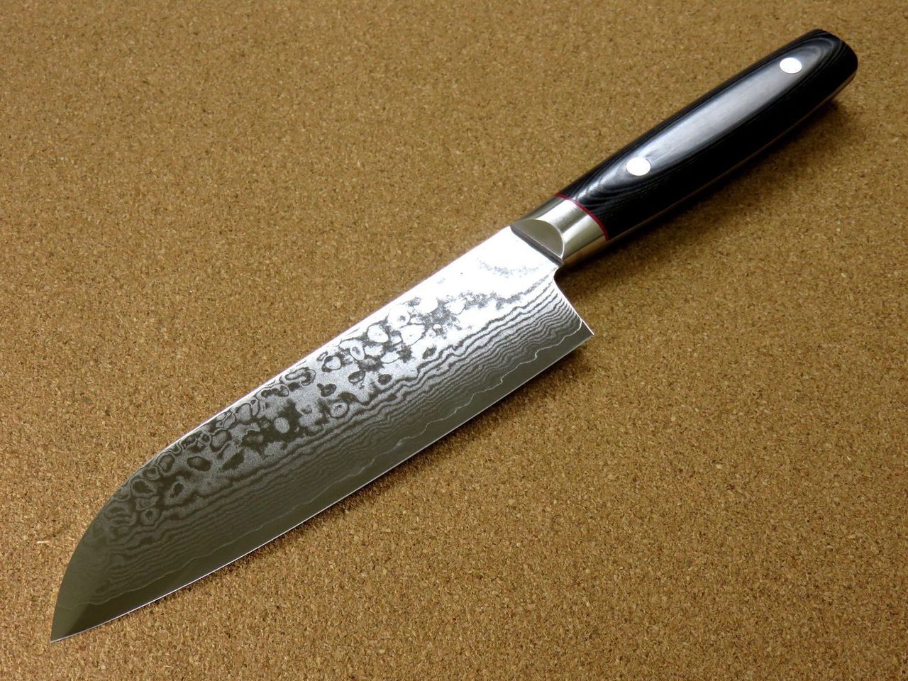 Japanese SAIUN Kitchen Santoku Knife 170mm 6.7 inch VG-10 Damascus SEKI JAPAN