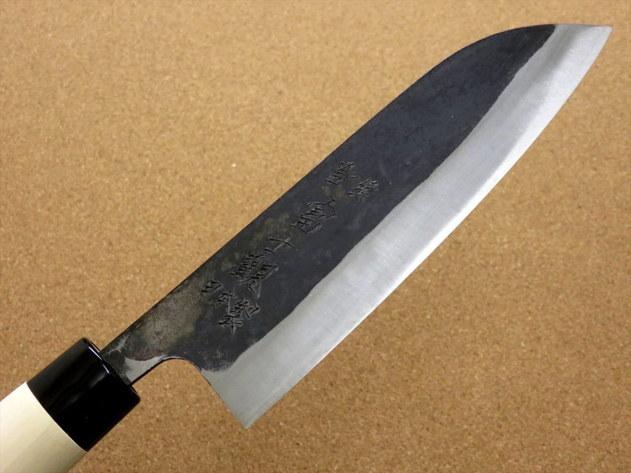 Japanese Kitchen Santoku Knife 180mm 7.1 inch Kuro-Uchi Blue Steel #2 SEKI JAPAN