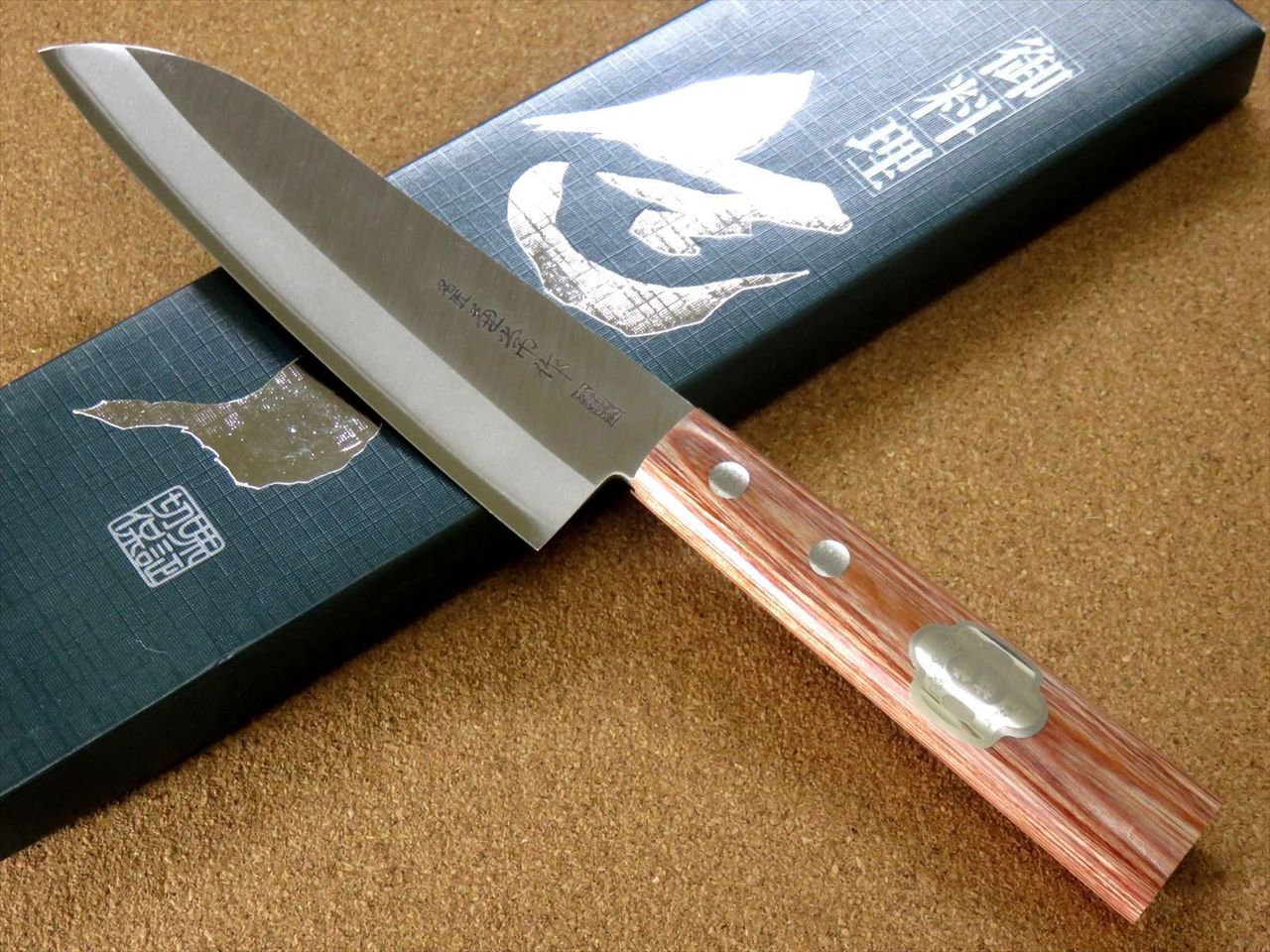 Japanese Kanetsune Kitchen Small Santoku Knife 140mm 5.5" Warikomi SEKI JAPAN